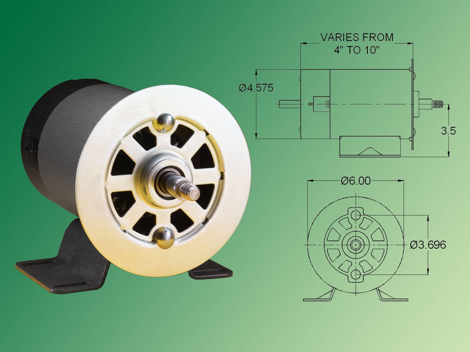 Permanent DC Motors for Air Compressor Motors, Pump Motors, etc